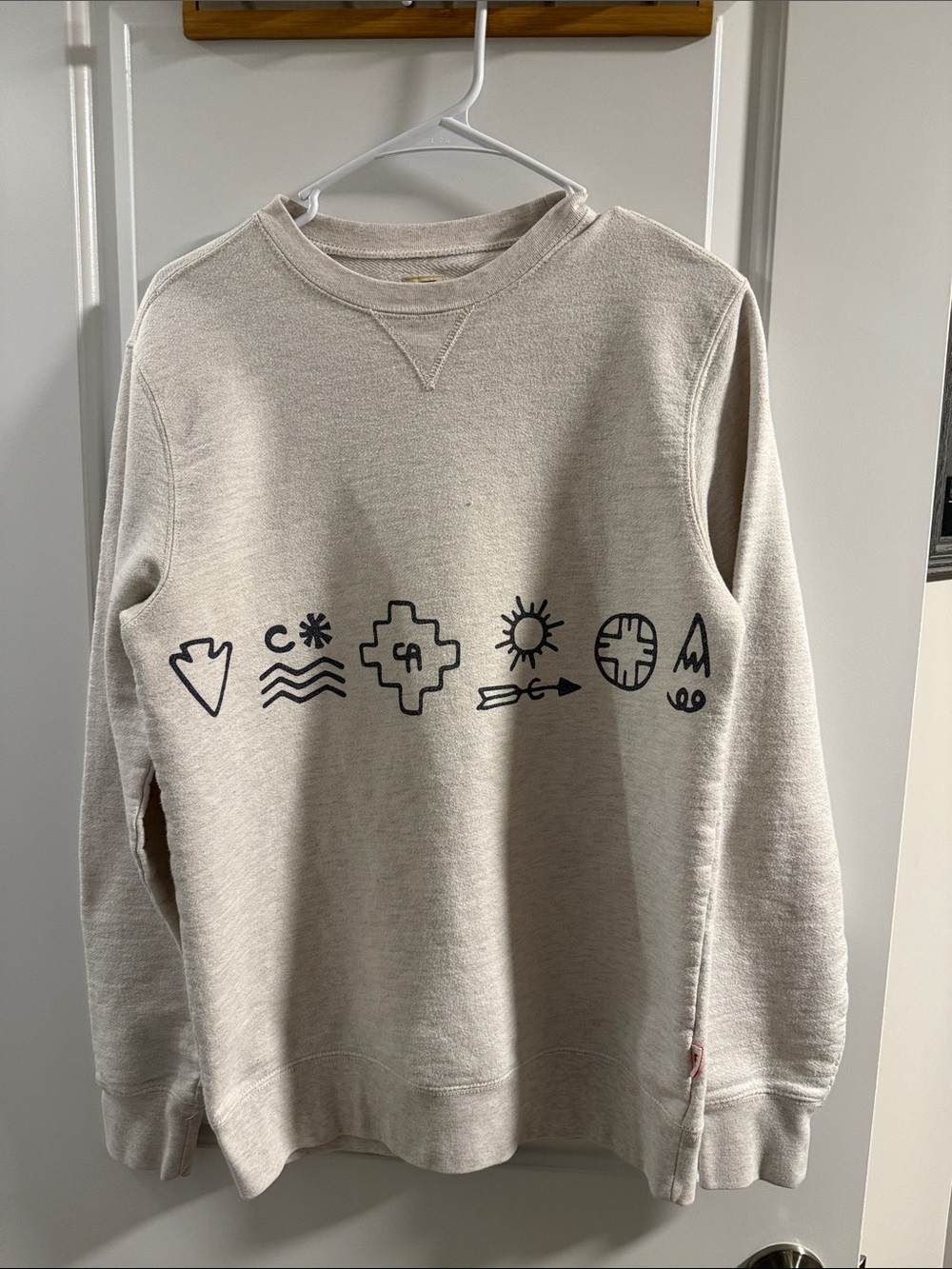 Vans Oversized Crewneck Sweatshirt with Black Graphic Icons
